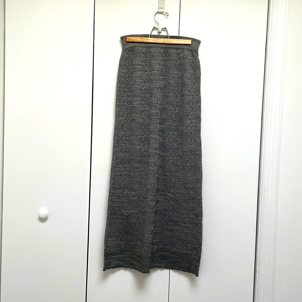 Grey skinny knit skirt by BRUUNS BAZAAR